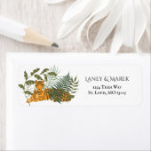 Oerwoud Safari Tijger Retouradres Etiket (Insitu)