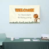 Oerwoud Safari Tijger Welkom Verjaardagsfeest Spandoek (Beurs)
