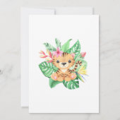 Oerwoud Safari Tropical Tiger 1st verjaardag Kaart (Achterkant)