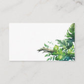 Oerwoud Safari Tropisch Baby shower Luier Raffle Informatiekaartje (Achterkant)