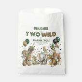 Oerwoud Safari Twee wilde feestbeesten 2e verjaard Bedankzakje (Voorkant)