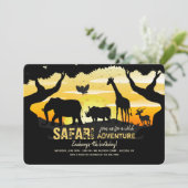 Oerwoud Safari Uitnodiging (Staand voorkant)