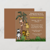 Oerwoud Safari Uitnodigingen (Voorkant / Achterkant)