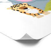 oerwoud safari van schattige cartoon poster (Hoek)