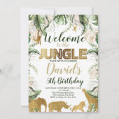 Oerwoud Safari Verjaardag, elke leeftijd, Oerwoud Kaart (Voorkant)