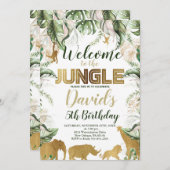 Oerwoud Safari Verjaardag, elke leeftijd, Oerwoud Kaart (Voorkant / Achterkant)