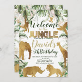 Oerwoud Safari Verjaardagsfeestje, Oerwoud Dieren Kaart (Voorkant / Achterkant)