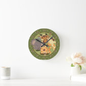 Oerwoud Safari Wall Clock Voeg een naam toe Ronde Klok (Huis)