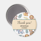 Oerwoud Safari Waterverf Animals Tropical Pattern Magneet (Voorkant / Achterkant)