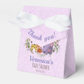 Oerwoud Safari Waterverf Baby shower Dank u wel Bedankdoosjes (Voorkant Zijde)