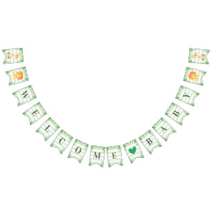 Oerwoud Safari Welkom Baby Jongen Douche Leeuw Gir Vlaggetjes