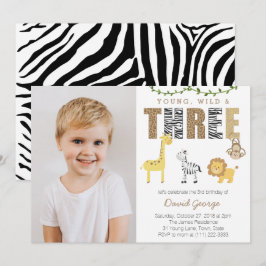 Oerwoud Safari Wild 3e verjaardag voor de jongen Kaart