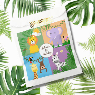Oerwoud Safari Wild Animal Kids Verjaardag Kleurri Bedankzakje