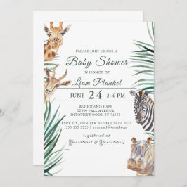 Oerwoud Safari Wild Baby shower Kaart