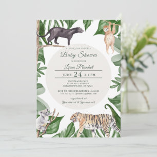 Oerwoud Safari Wild Baby shower Kaart