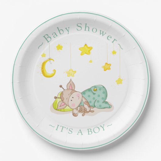 Oerwoud Safari Wild Baby shower Papieren Bordje (Voorkant)