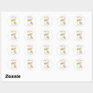 Oerwoud Safari Wild Baby shower Ronde Sticker