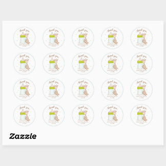 Oerwoud Safari Wild Baby shower Ronde Sticker