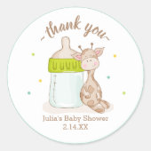 Oerwoud Safari Wild Baby shower Ronde Sticker (Voorkant)