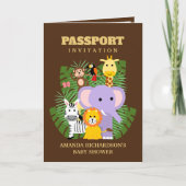 Oerwoud Safari Wild Een Baby shower Paspoort (Voorkant)