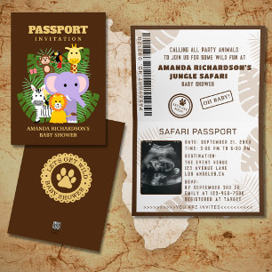 Oerwoud Safari Wild Een Baby shower Paspoort