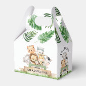 Oerwoud Safari Wild Een dag voor vier dozen Bedankdoosjes (Achterkant)