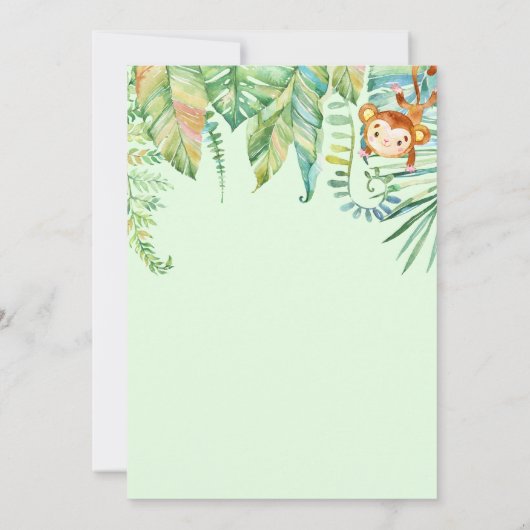 Oerwoud Safari Wild Een eerste verjaardag Kaart (Achterkant)