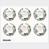 Oerwoud Safari Wild Een zondag zwart panther Ronde Sticker (Vel)