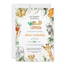 Oerwoud Safari Wild One Animals 1e Verjaardag