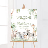 Oerwoud Safari Wild One Animals Baby shower Welkom Poster