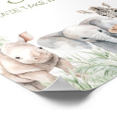 Oerwoud Safari Wild One Animals Baby's zijn zoet Poster (Hoek)