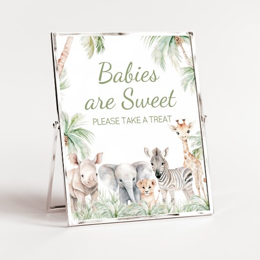Oerwoud Safari Wild One Animals Baby's zijn zoet Poster