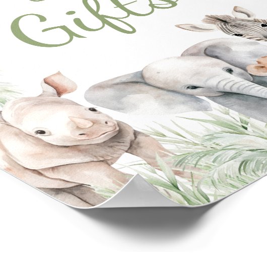 Oerwoud Safari Wild One Animals Boeken en geschenk Poster (Hoek)