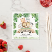 Oerwoud Safari Wild One Birthday Paper Napkins Servet (Insitu)