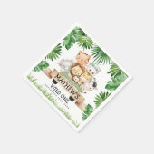 Oerwoud Safari Wild One Birthday Paper Napkins Servet (Hoek)