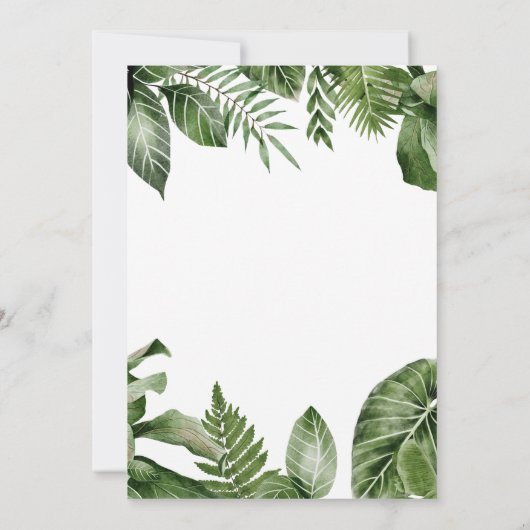 Oerwoud Safari Wild One Birthday Party Animals Kaart (Achterkant)