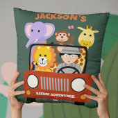 Oerwoud Safari Wild One Zoo Animal Kids Verjaardag Kussen