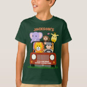 Oerwoud Safari Wild One Zoo Animal Kids Verjaardag T-shirt (Voorkant)