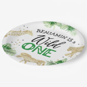 Oerwoud Safari Wild Op een dag Papieren Bordje (Gekanteld)