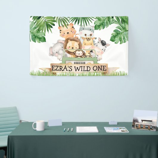 Oerwoud Safari Wild Op een dag Spandoek (Beurs)