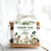 Oerwoud Safari Wild Party Animals Boys Verjaardag Vierkante Sticker