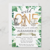 Oerwoud Safari Wild Uitnodiging van één dag (Voorkant)