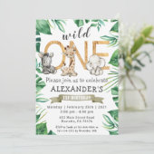 Oerwoud Safari Wild Uitnodiging van één dag (Staand voorkant)