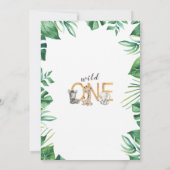 Oerwoud Safari Wild Uitnodiging van één dag (Achterkant)