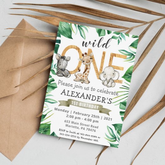 Oerwoud Safari Wild Uitnodiging van één dag