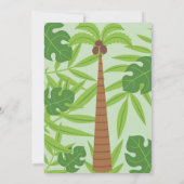 Oerwoud Safari Wilde Dieren Greenery Baby shower Kaart (Achterkant)