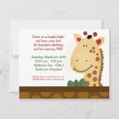 OERWOUD SAFARI Zanzibar Giraffe Zoo Birthday 4x5 Kaart (Voorkant)