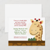 OERWOUD SAFARI Zanzibar Giraffe Zoo Birthday 4x5 Kaart (Voorkant / Achterkant)