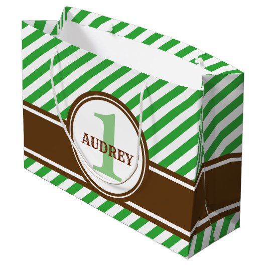 Oerwoud Safari Zoo Animal Birthday Baby shower Groot Cadeauzakje (Achterkant Gekanteld)