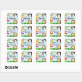 Oerwoud Safari zoo baby shower stickers (Vel)